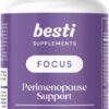 Besti Supplements Focus - Perimenopause Support with Focus+ Formula, 60 Capsules | Boosts Mental Clarity, Memory & Cognitive Function