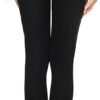 romansong Women's Mesh Leggings Yoga Pants with Pocket, Non See-Through Capri High Waisted Tummy Control 4 Way Stretch