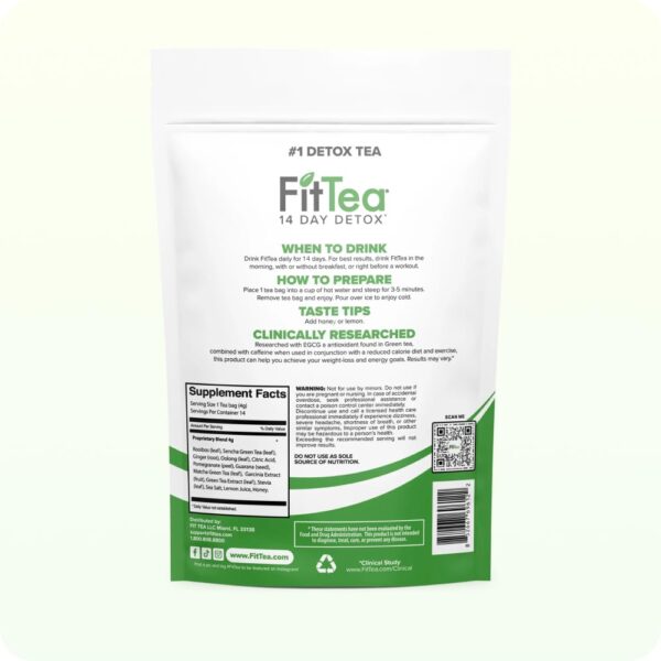 513b2F5RfML._SL1000_.jpg FitTea The Original 14 Day Detox Tea for Weight Loss and Belly Fat - Detox Cleanse Weight Loss Tea for Women and Men - Clinically Tested Slim Tea Detox Drink