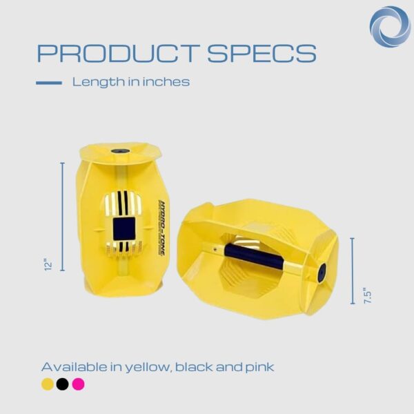 513c6RaOxPL._AC_SL1080_.jpg Hydro Tone - HYDRO-BELL Pool Weights for Water Exercise Pair | Water Weights | Functional Strength Training with Pool Weight | Aquatic Exercise Equipment | Quick Start Guide