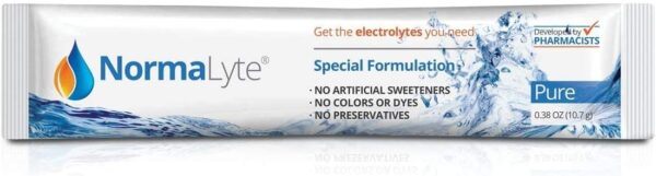 NormaLyte Oral Rehydration Salts-2 Pouches - 60 Sticks (Yields 500mL per Pack)-Pure| Energy Supplements, Potassium Supplement, Dehydration Recovery and Quick Absorption