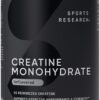 513jo2AhdDL._AC_SL1200_.jpg Sports Research Creatine Monohydrate - Gain Lean Muscle, Improve Performance and Strength and Support Workout Recovery - 5 g Micronized Creatine - 1.1LBS