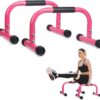 AmazeFan Parallettes Bars, Push Up Bars Strength Training For Handstands, Full Planche & Dips, Calisthenic, Gymnastic, [16.6x10x10in] Push Up Stands Handle for Floor Workouts Calisthenics Equipment