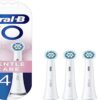 Oral-B iO Gentle Care Electric Toothbrush Head, Twisted & Angled Bristles for Deeper Plaque Removal, Pack of 4 Toothbrush Heads, Suitable for Mailbox, White