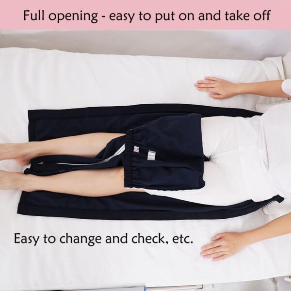 DEEYOTA Bedridden Patient Gown,Full-Open Zipper Patient Gown,Post-Operative Nursing Pants,Hospitalization/Home Care Gown