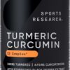 Sports Research Turmeric Curcumin C3 Complex - Softgels with Bioperine Black Pepper Extract & Organic Coconut Oil, Standardized 95% Curcuminoids - Non-GMO Verified & Gluten Free - 500mg, 120 Count