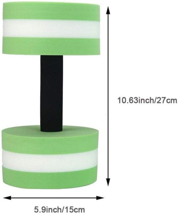 AquaFitness Set of 2 Foam Dumbbells for Swimming Pool Exercise, Sports Aquatic Workout Equipment