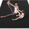 YOTTOY Large Yoga Mat (75 * 52 * 1/2inch),Extra Wide TPE Exercise Mat,Non-Slip Workout Mat for Pilates, Fitness, Barefoot, Home Gym Studio with Strap and Towel