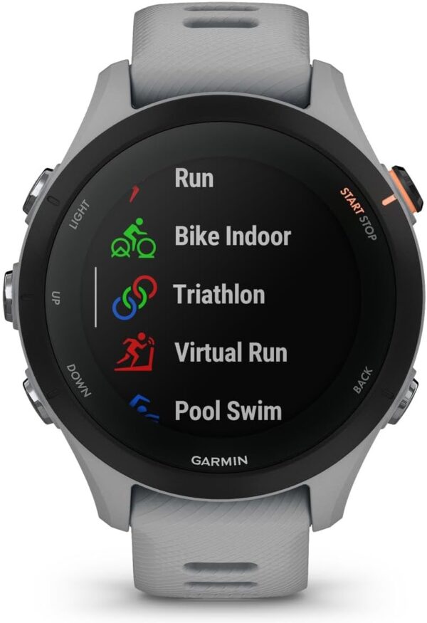 Garmin Forerunner® 255S, Smaller GPS Running Smartwatch, Advanced Insights, Long-Lasting Battery, Powder Gray , 41 MM