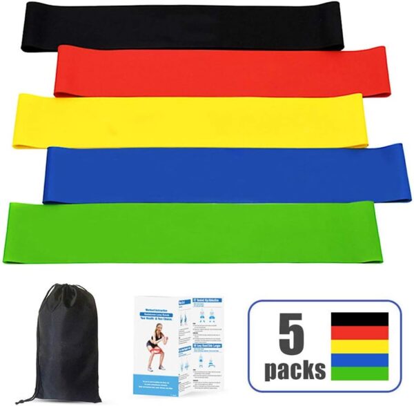 nobranded Natural Latex Tension Band Colors Yoga Resistance Rubber Bands Indoor Outdoor Fitness Equipment Workout Elastic Bands