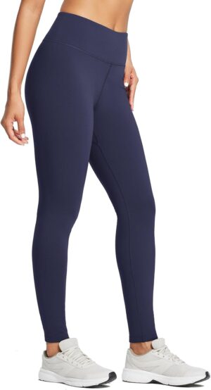 BALEAF Women's Fleece Lined Leggings Water Resistant Thermal Winter Warm Tights High Waisted with Pockets Running Gear