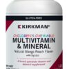 51AKt0pdmhL._AC_SL1200_.jpg Kirkman - Children's Chewable Multivitamin & Mineral - 120 Tablets - Potent Broad-Spectrum Vitamin/Mineral Supplement - with Xylitol - Natural Mango Peach Flavor