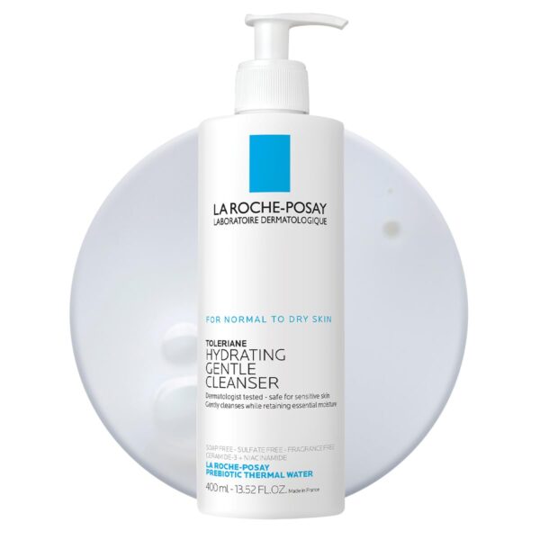 La Roche-Posay Toleriane Hydrating Gentle Face Cleanser, Hydrating Facial Cleanser With Niacinamide + Ceramides, Daily Face Wash For Dry Skin To Normal Skin, Sensitive Skin Tested, Fragrance Free