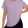 AUTOMET Women's Workout Tops Short Sleeve Gym Shirts Summer Athletic Yoga Tshirts Loose Fit Casual Clothes 2025
