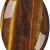 MANIFO 2.4Inch Large Tiger Eye Crystal Worry Stone Reiki Healing Crystals Polished Palm Gemstone Thumb Pocket Stone for Massage Stress Relief Meditation Balancing