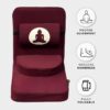 Friends of Meditation Relaxing Buddha Meditation Chair | Detachable Rectangular Back Support & Zafu Cushion | Portable Folding Chair | Floor Chair with Back Support | Yoga Chairs for Adults | Maroon