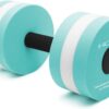Water Dumbbells, Aquatic Exercise Dumbell Set of 2 Water Aerobic Exercise Foam Dumbbells Pool Resistance Water Fitness Equipment for Weight Loss