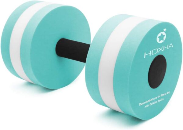 Water Dumbbells, Aquatic Exercise Dumbell Set of 2 Water Aerobic Exercise Foam Dumbbells Pool Resistance Water Fitness Equipment for Weight Loss