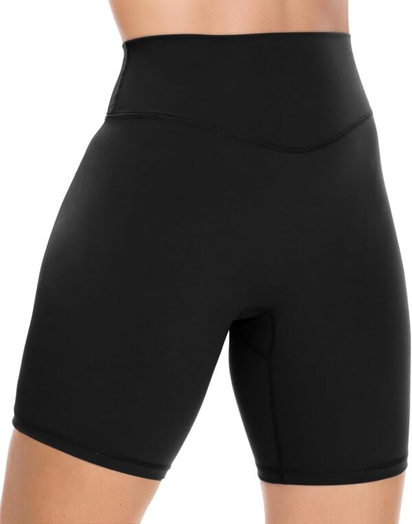 UEU No Front Seam 5"/8"/10", High Waisted Sports Shorts for Women with Tummy Control, Workout Gym Running Yoga Shorts