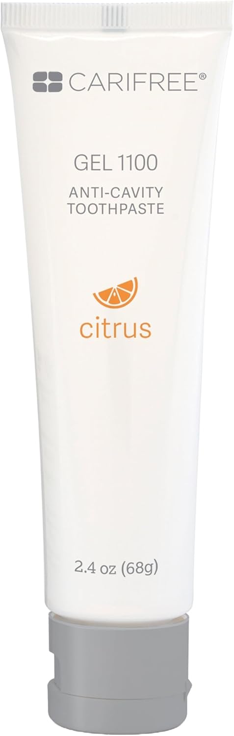 CariFree Gel 1100, Citrus Flavored, Anti-Cavity Fluoride Toothpaste with Nano Hydroxyapatite for pH Neutralization, Cavity Prevention & Enamel Protection, Dentist Recommended, Made in The U.S.A.