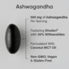 Sports Research® Ashwagandha Softgels with Coconut MCT Oil - Natural Ayurvedic Adaptogen Made with Shoden® Ashwa for Relaxation, Calm & Sleep Support - Gluten Free & Vegan Friendly - 120 Count