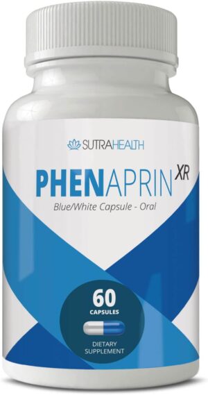 PhenAprin XR Weight Loss Diet Pills (60 Blue/White Capsules) Professional Grade Formulation with Glucomannan – Maximum Strength Appetite Suppressant for Women and Men