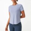 Shed AeroMesh Women's Workout Tops: Breathable Shirts for Athletic Running, Shortsleeve Gym Yoga Fitness Mesh Fitness Apparel