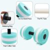 Water Dumbbells, Aquatic Exercise Dumbell Set of 2 Water Aerobic Exercise Foam Dumbbells Pool Resistance Water Fitness Equipment for Weight Loss