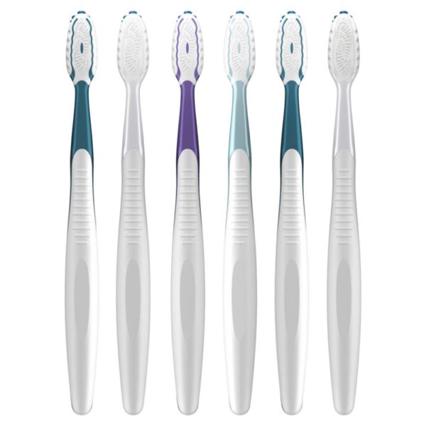 Oral-B Pro Health CrossAction All in One Soft Toothbrushes, Deep Plaque Fighter, Rounded Bristles Gentle on Teeth, Tongue and Cheek Cleaner, Gum Stimulators, 6 Count, Tooth Brush Pack