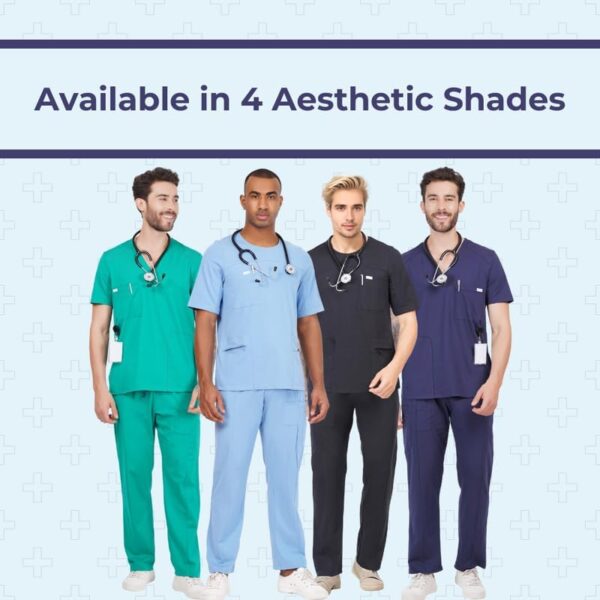 MIKAL Bottom Scrub for Men, Regular Fit with 7 Pockets, Super Soft Cotton Premium Knitted Medical/Health Care Uniform