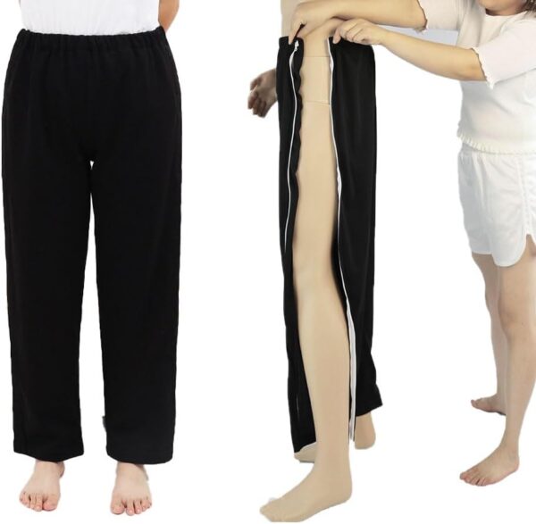 DEEYOTA Bedridden Patient Gown,Full-Open Zipper Patient Gown,Post-Operative Nursing Pants,Hospitalization/Home Care Gown