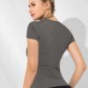 Loovoo Women Workout Shirts 1/2/3 Pack Athletic Compression Tee Dry Fit Yoga Gym Basic Tops