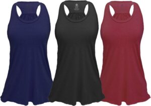 Epic MMA Gear Flowy Racerback Tank Top, Regular and Plus Sizes Pack of 3