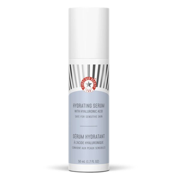 First Aid Beauty - Hydrating Serum with Hyaluronic Acid, Provides 24 Hours of Hydration, Lightweight Formula with Squalane & Colloidal Oatmeal, Safe for Sensitive Skin, 1.7 oz
