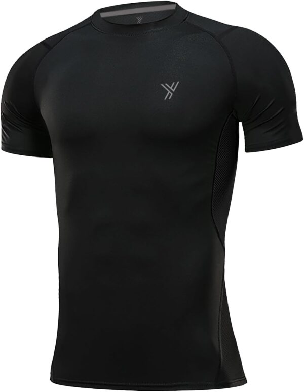 Youper Elite Men's Compression Short-Sleeve T-Shirt, Sportswear for Football, Exercise & Fitness