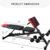 Finer Form Multi-Functional FID Weight Bench for Full All-in-One Body Workout – Hyper Back Extension, Roman Chair, Adjustable Ab Sit up Bench, Incline Decline Bench, Flat Bench