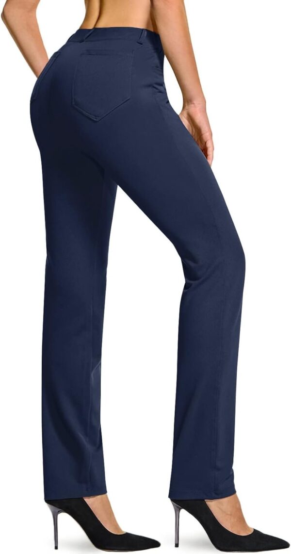 TSLA Women's Yoga & Dress Pants, Office Business Casual Work Slacks, Stretch Straight Leg/Bootcut Pants with 4 Pockets