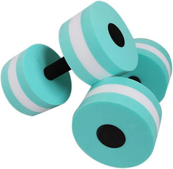 AquaFitness Set of 2 Foam Dumbbells for Swimming Pool Exercise, Sports Aquatic Workout Equipment