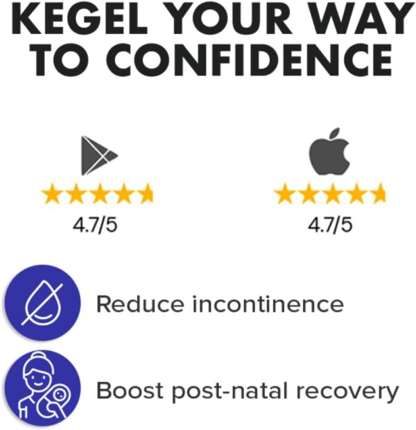 Care + | Pelvic Floor Exerciser with App | Kegel Trainer | Strengthen Your Pelvic Floor, get Better Bladder Control, Stronger Pelvic Support