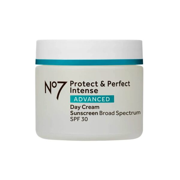 51OqICJCcXL._SL1500_.jpg No7 Protect & Perfect Intense Advanced Day Cream SPF 30 - Anti-Aging Facial Moisturizer with Anti-Wrinkle Technology - Hydrating Hyaluronic Acid Cream for Radiant Youthful Skin (50ml)
