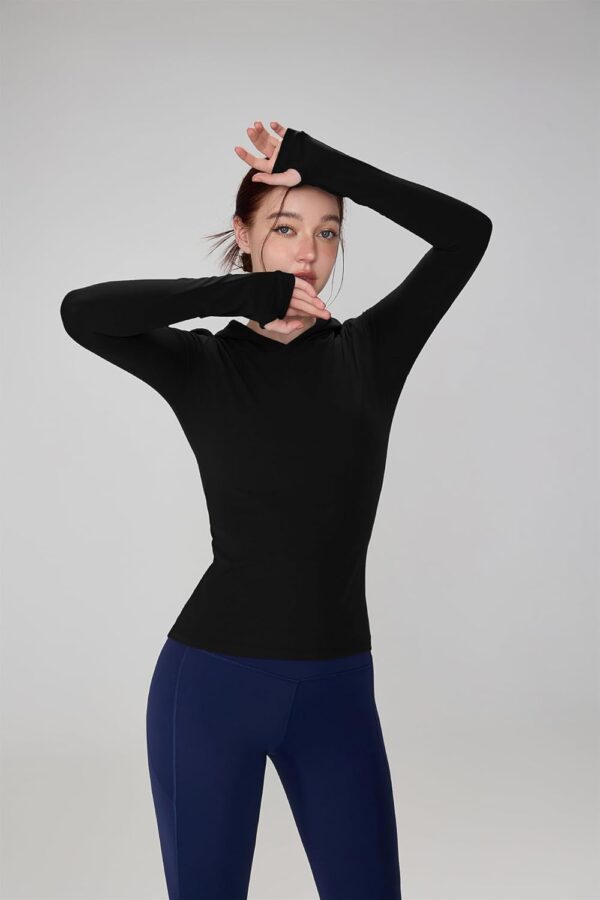altiland UPF 50+ Buttery Soft Long Sleeve Shirts for Women, Workout Running Athletic Outdoor Tops with Hood and Thumb Holes