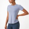 Shed AeroMesh Women's Workout Tops: Breathable Shirts for Athletic Running, Shortsleeve Gym Yoga Fitness Mesh Fitness Apparel