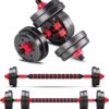Adjustable-Dumbbells-Sets,Free Weights-Dumbbells Set of 2 Convertible To Barbell A Pair of Lightweight for Home Gym,Women and Men Equipment