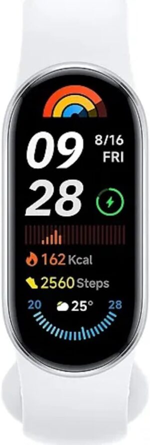 Xiaomi Smart Band 9 Global Version (2024) 1.62" Amoled Display | 233 mAh Battery | up to 21 Days of Battery Life | Over 150 Workout Modes | BT 5.4 | 50M Water Resistant - Glacier Silver