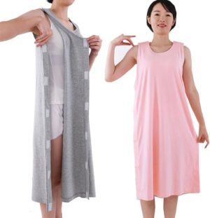 WEEOATAR Woman Post Shoulder Surgery Shirts Rehab Shirt,Recovery Tear Away T-shirt,Full Open Shirt Dialysis Chemo Clothing