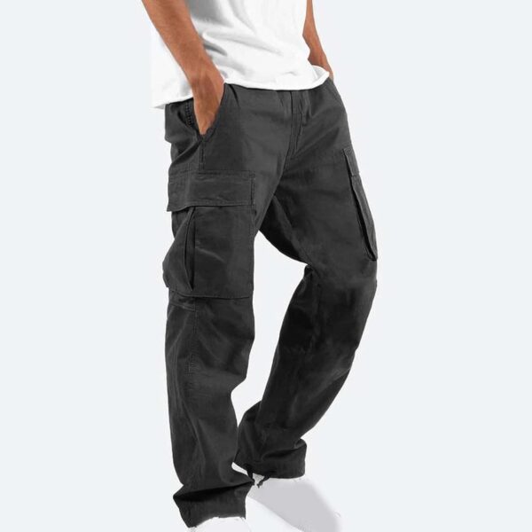 Cargo Pants for Men Casual Multiple Pockets Straight Type Fitness Hiking Pants Jogging Sweatpants Trousers, Medium