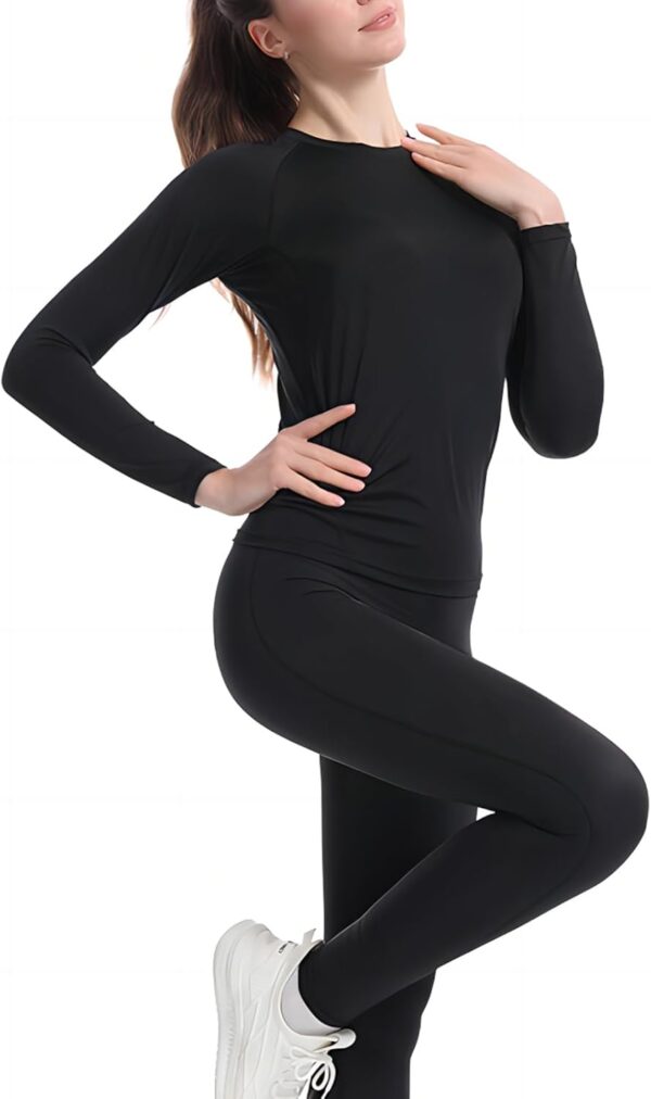 Women's Athletic Compression Long Sleeve Workout Tops Quick Dry Gym Running Yoga Shirts