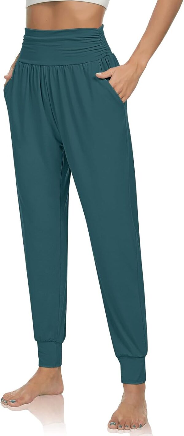 UEU Women's Cozy Yoga Joggers Pants Loose Workout Sweatpants Comfy Lounge Pants with Pockets