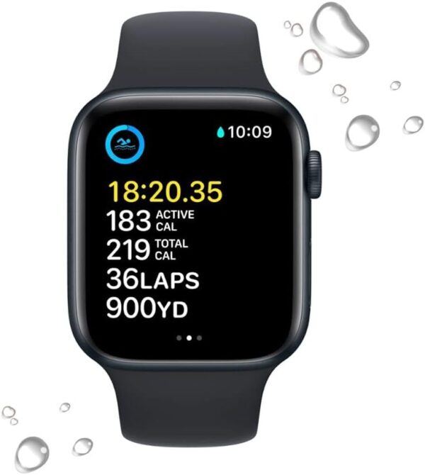 Apple Watch SE (2nd Gen) (GPS + Cellular, 44mm) - Midnight Aluminum Case with Midnight Sport Band, M/L (Renewed)