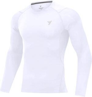 Youper Elite Men's Compression Long-Sleeve T-Shirt, Sports Baselayer T-Shirts Tops for Football, Exercise & Fitness